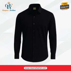 Micro Spandex Full Sleeve Shirt [Black]